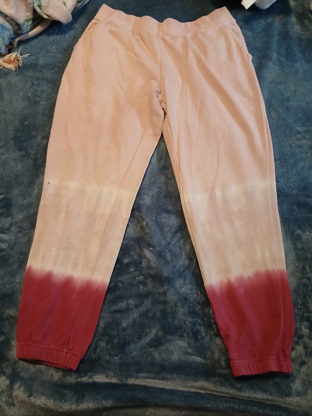 Wildfox Pink to Red Dip-Dye Joggers
